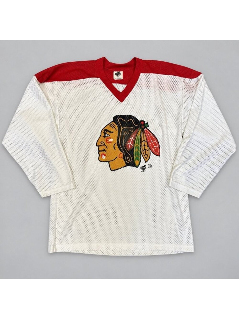 Vintage Chicago Blackhawks Ravens Athletic Mesh Hockey Jersey Mens XL